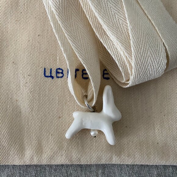 NWT Tsvite Teren [L Y U L I] Porcelain Bunny Pendant On A Cord - Picture 3 of 10